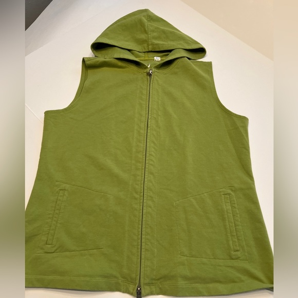 Zenergy Chicos Hooded Vest Lime Green Size 3 (XL 16)  dual Zippers Golf - Picture 1 of 10